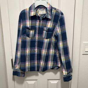 Aeropostale Navy Plaid Shirt